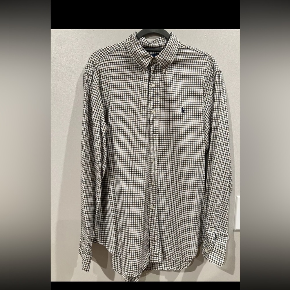 Ralph Lauren Men’s Classic Fit Plaid Long Sleeve Button Down Shirt Size Large